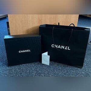 Chanel Authentic Gift Packaging Set: Shopping Bag, Box, & Receipt Card
